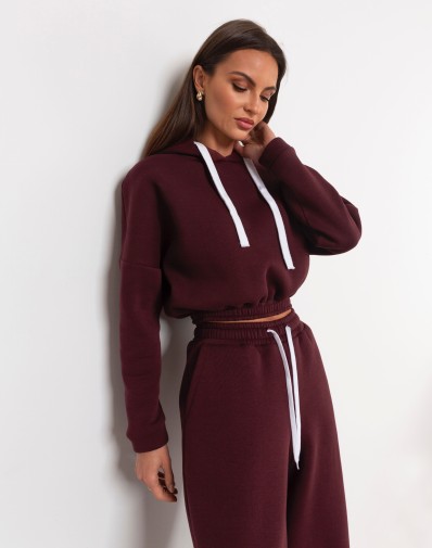 Bluza Rema z gumą burgund