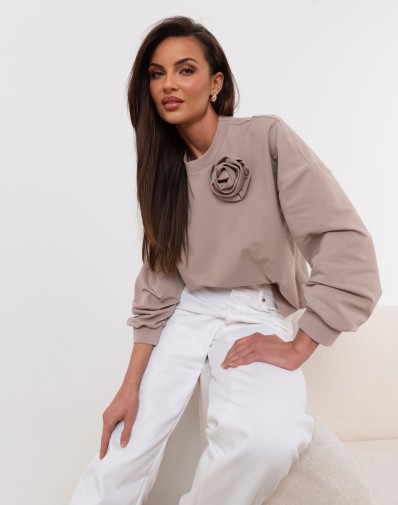 Bluza Karla z różą cappuccino