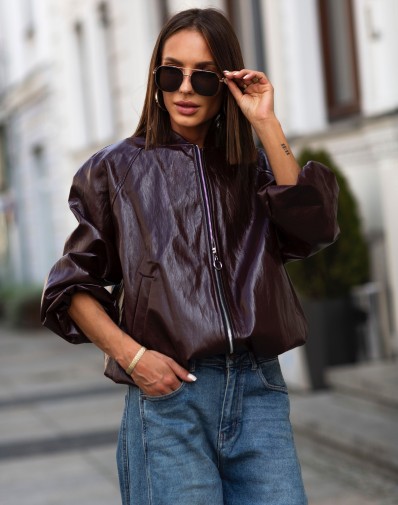 Kurtka Bomberka Bordowa