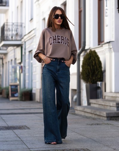 Spodnie Jeansowe z Szerokimi Nogawkami