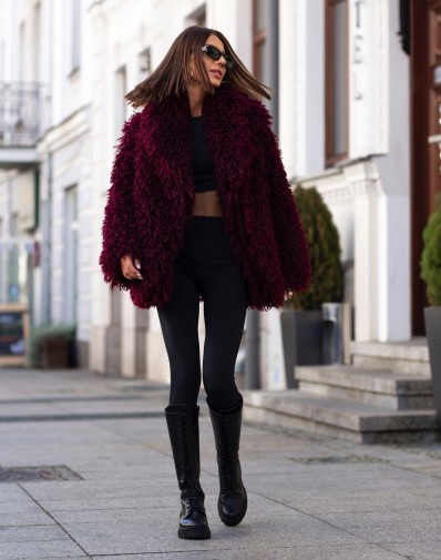 Futerko z Długim Włosiem Bordowe 02