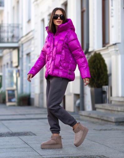 Kurtka Zimowa Pikowana Fuksja