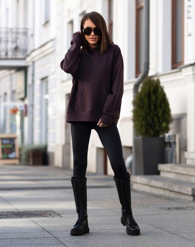 Bluza Zoe z Kapturem Czekoladowa