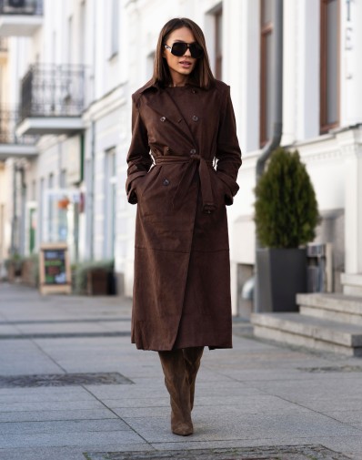 Płaszcz Maxi Ewan Zamszowy