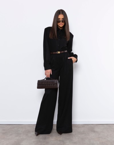 Komplet Mali Zamsz Czarny