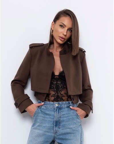 Krótki żakiet Milano Czekoladowy