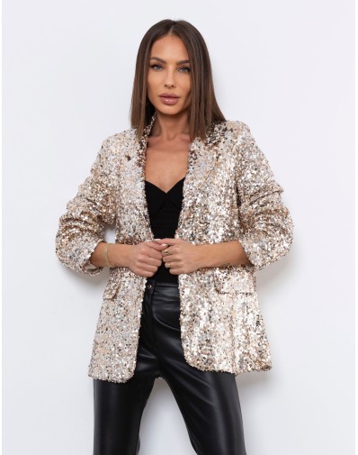 Marynarka  Tina Cekinowa Złota