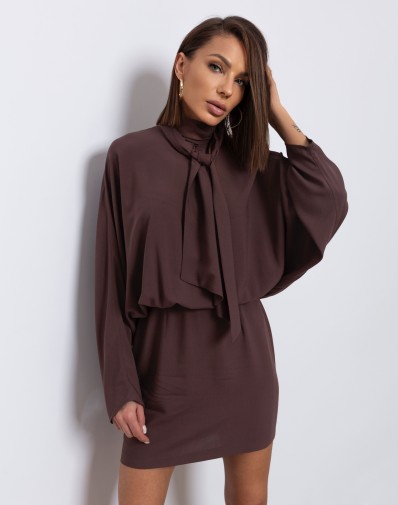 Sukienka Kimono Ciemny Beż