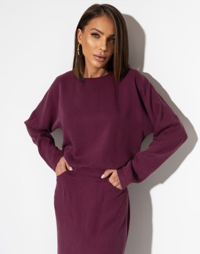 Bluzka Rosmeri Burgundowa