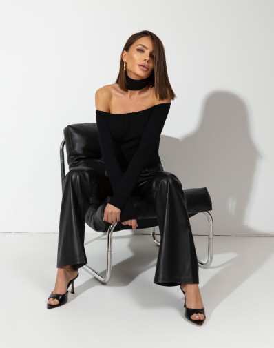 Body z Chokerem Czarne