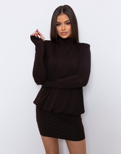 Sukienka Magnet napuszczana Czekoladowa GAT II