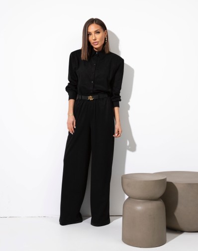 Komplet Mali Zamsz Czarny