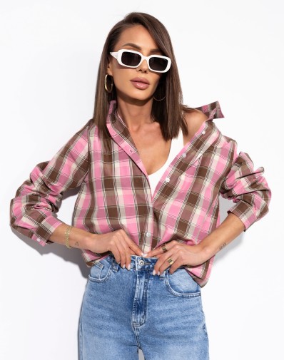 Koszula Aisha w Kratę Róż