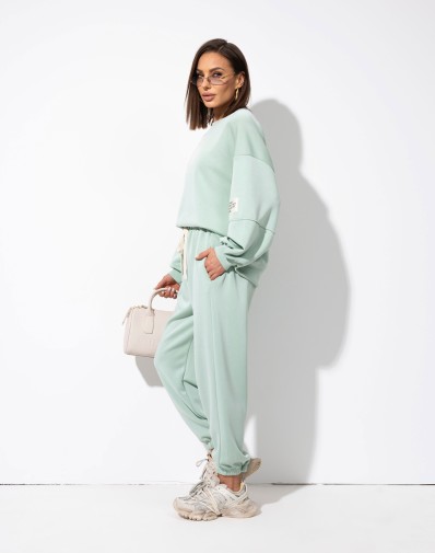 Komplet 2-częściowy z Naszywką Pistacjowy