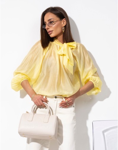 Koszula Ana z wiązaniem cytrynowa