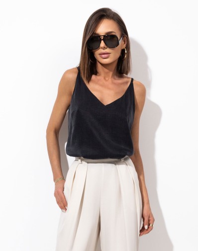 Top Bella wiskozowy Czarny