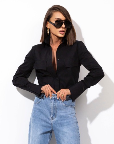 Koszula Livia z Patkami Czarna