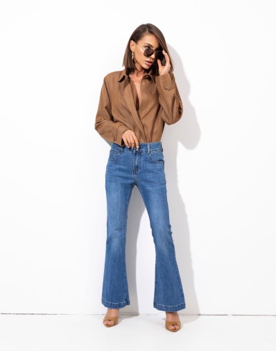 Spodnie Jeansowe Dzwony