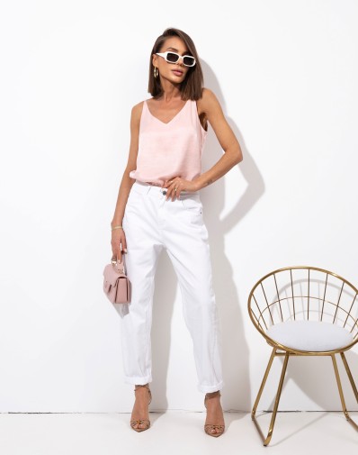 Spodnie Mom Jeans Białe