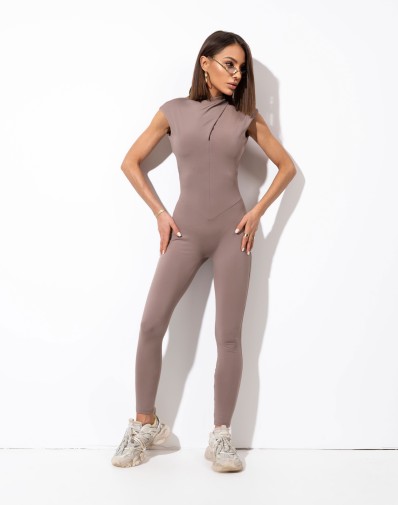 Kombinezon Kiara z Łezką Odkryte Plecy Cappuccino