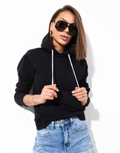 Bluza z Kapturem Czarna