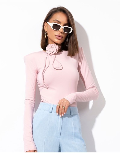 Dzianinowe body Charms z Różą Różowe