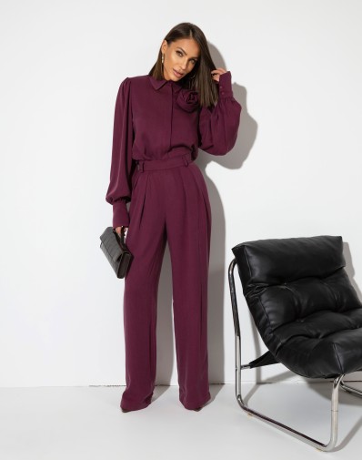 Spodnie burgundowy Rosmeri GAT II
