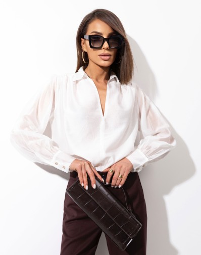 Koszula Śmietankowa W Serek B9853