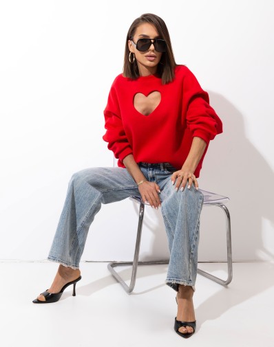 Spodnie z Lekko Spranego Jeansu z Przetartymi Nogawkami O175001-06