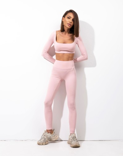 Legginsy Mella z Wąską Nogawką Róż