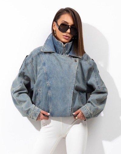 Ramoneska Bawełniana Elly Jeansowa Z2605