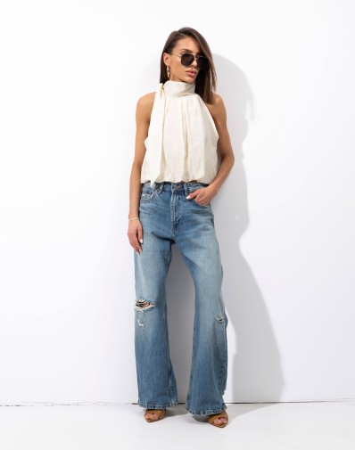 Bluzka Bombka Ellen Wiązana Ecru 95081