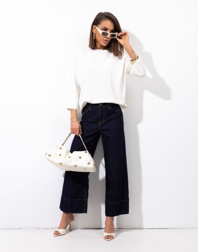 Spodnie Jeansowe Z szeroką Nogawką Kuloty 9277