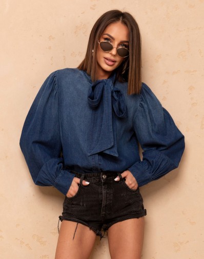 Koszula Lidia Z Szarfą Ombre Jeans 06062