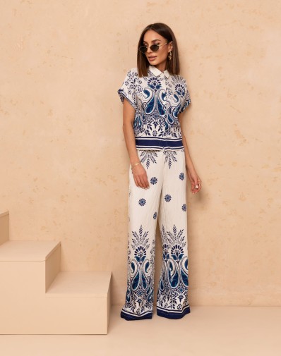 Komplet 2-częściowy Niebieskie Wzory 8825K