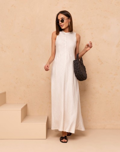 Sukienka Sara Midi Beżowa B738