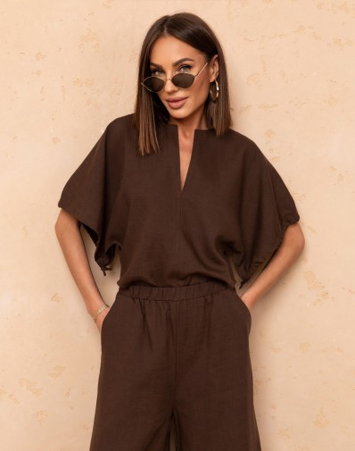 Bluzka Falon Czekoladowa B728CF