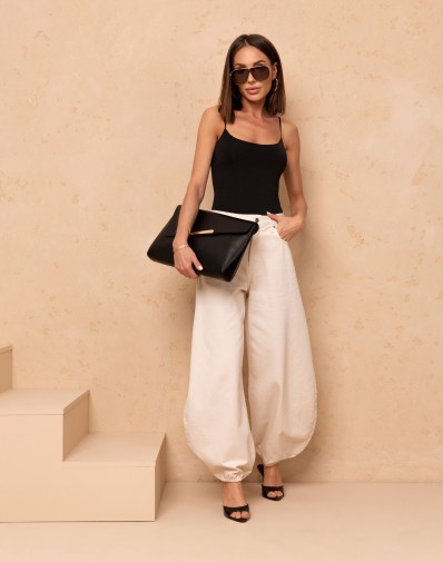 Jeansowe Spodnie Jasny Beż 5345BEI